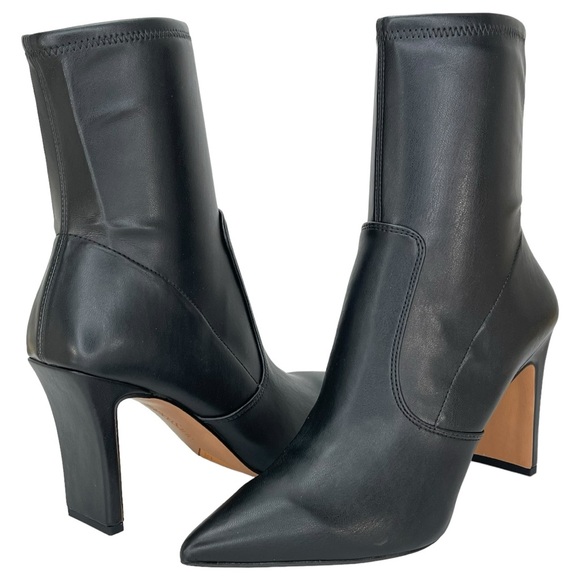 Franco Sarto Avana Black Faux Leather Womens Sock Ankle Boots Size 8.5M - Picture 13 of 13